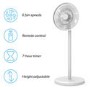 electriQ 12 Inch Quiet Low Energy DC Oscillating Pedestal Fan - White