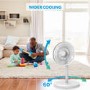 Refurbished electriQ 12 Inch Low Energy Pedestal Fan - White