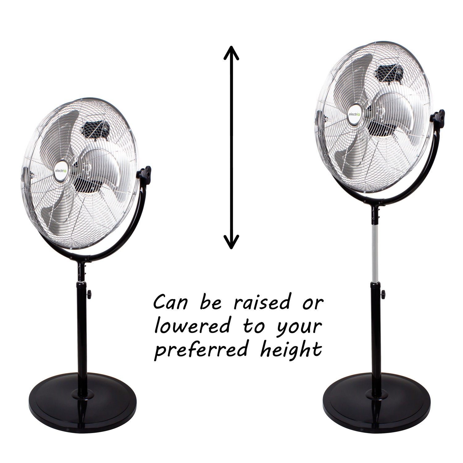 16 Inch Fan Buy electriQ 16 Inch High Velocity Pedestal Fan - Black from Aircon Direct