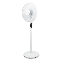 GRADE A1 - electriQ 16 Inch  Low  Energy  Quiet DC Pedestal Floor and Table Fan  with Remote Control Timer and  Oscillation Functions