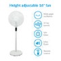 GRADE A1 - electriQ 16 Inch  Low  Energy  Quiet DC Pedestal Floor and Table Fan  with Remote Control Timer and  Oscillation Functions