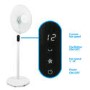 GRADE A1 - electriQ 16 Inch  Low  Energy  Quiet DC Pedestal Floor and Table Fan  with Remote Control Timer and  Oscillation Functions