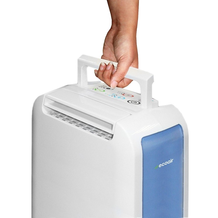 GRADE A5 - Ecoair DD122 Mini 6 Litre Slimline Desiccant Dehumidifier with Laundry Mode Humidistat and Antibacterial Filter