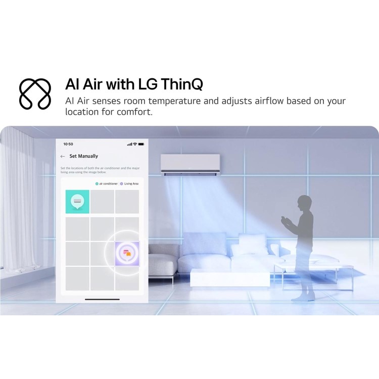 LG AI Deluxe Pro A+++ 24000 BTU AI powered Smart Wall-Mounted Split Air Conditioner with Heat Pump
