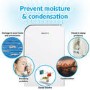 Refurbished electriq 10L Fast Dry Desiccant Dehumidifier and Heater with HEPA Air Purifier for 2-6 bed homes