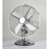 Refurbished electriQ 12 Inch Inch Chrome Desk Fan With Oscillating Function