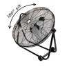 electriQ 24 Inch High Velocity Floor Drum Fan on Wheels - Black