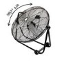 electriQ 24 Inch High Velocity Floor Drum Fan on Wheels - Black Metal Body