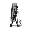 electriQ 24 Inch High Velocity Floor Drum Fan on Wheels - Black