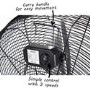 GRADE A2 - 24 Inch High velocity portable fan - Black