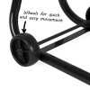 electriQ 24 Inch High Velocity Floor Drum Fan on Wheels - Black