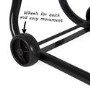 electriQ 24 Inch High Velocity Floor Drum Fan on Wheels - Black Metal Body