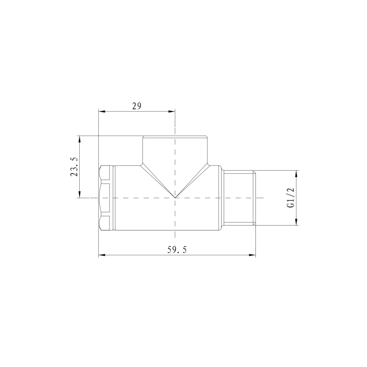 Elego Dual Fuel T Piece Matte Black