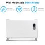 GRADE A3 - electriQ 1500W Wall Mountable Designer Panel Heater with Smart WiFi Alexa - Bathroom Safe IP24