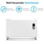 electriQ 1500W Wall Mountable Designer Panel Heater with Smart WiFi Alexa - Bathroom Safe IP24