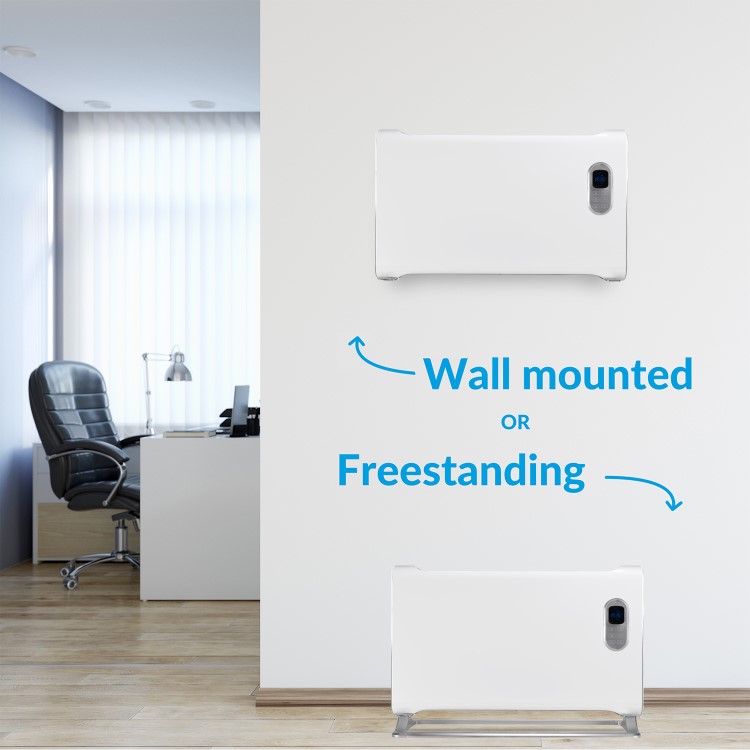 electriQ 1500W Wall Mountable Designer Panel Heater with Smart WiFi Alexa - Bathroom Safe IP24
