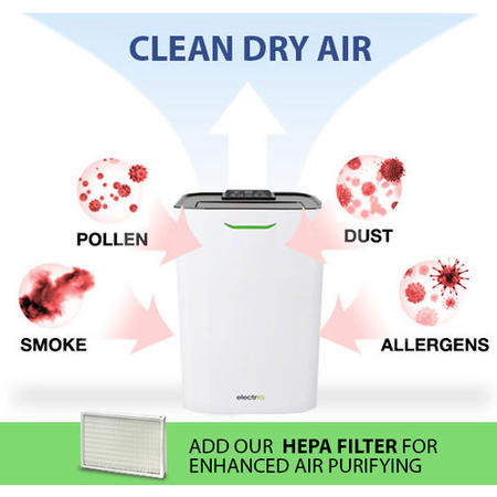 GRADE A1 - Desiccant 8 litre Fast-Dry Dehumidifier and Air Purifier great for 2-5 bed House Large Tank