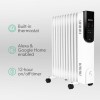 GRADE A1 - electriQ 2.5kw Smart WiFi Alexa Oil Filled Radiator 11 Fin  24 hour and Weekly Timer with Thermostat and Remote - White