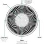 GRADE A5 - electriQ 360 Degree Air Purifier Smart WiFi Alexa with Air Quality Sensor and HEPA Carbon filters for rooms up to 40 sqm