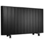 electriQ 2000W Smart Aluminium Electric Designer Radiator Sleek Black Wall Mounted - Energy Efficient Panel Heater
