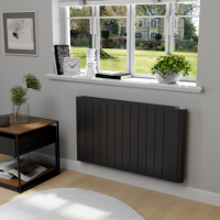 electriQ 2000W Smart Aluminium Electric Designer Radiator Sleek Black Wall Mounted - Energy Efficient Panel Heater electriQ 2000W Smart Aluminium Electric Designer Radiator Sleek Black Wall Mounted - Energy Efficient Panel Heater