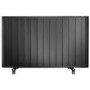 electriQ 2000W Smart Aluminium Electric Designer Radiator Sleek Black Wall Mounted - Energy Efficient Panel Heater