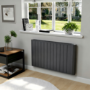 electriQ 2000W Anthracite Smart Aluminium Electric Designer Radiator - Sleek Wall Mounted & Energy Efficient Panel Heater