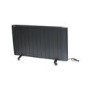 electriQ 2000W Anthracite Smart Aluminium Electric Designer Radiator - Sleek Wall Mounted & Energy Efficient Panel Heater