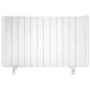 electriQ 2000W Smart WiFi Aluminium Electric Designer Radiator Gloss White Wall Mounted - Energy Efficient Panel Heater