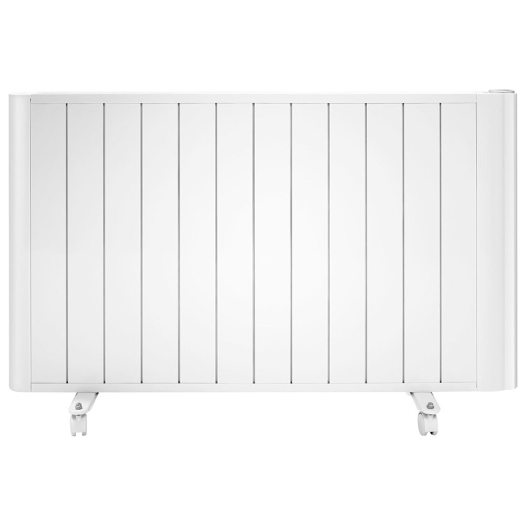 electriQ 2000W Smart WiFi Aluminium Electric Designer Radiator Gloss White Wall Mounted - Energy Efficient Panel Heater