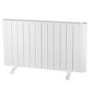 electriQ 2000W Smart WiFi Aluminium Electric Designer Radiator Gloss White Wall Mounted - Energy Efficient Panel Heater