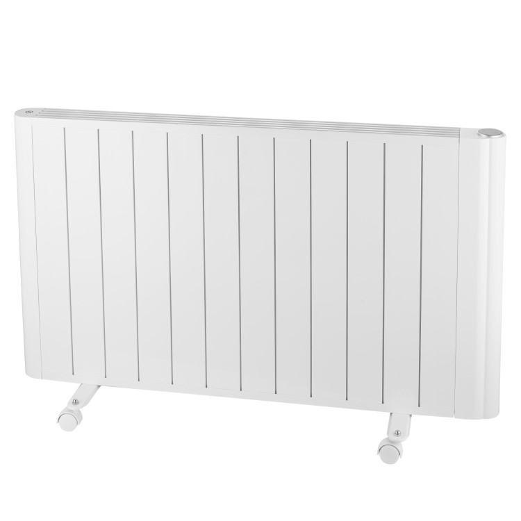 electriQ 2000W Smart WiFi Aluminium Electric Designer Radiator Gloss White Wall Mounted - Energy Efficient Panel Heater