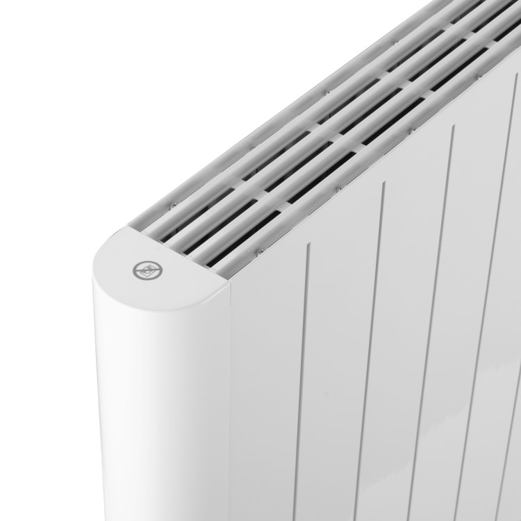 electriQ 2000W Smart WiFi Aluminium Electric Designer Radiator Gloss White Wall Mounted - Energy Efficient Panel Heater