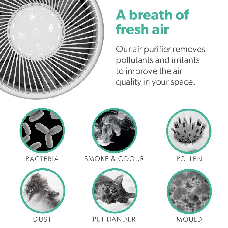 electriQ 3 Stage Smart HEPA Air Purifier with Aroma Diffuser