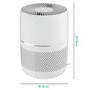 GRADE A2 - electriQ 360 Degree Air Purifier Smart WiFi Alexa with Air Quality Sensor and HEPA Carbon filters-  for rooms up to 40 sqm