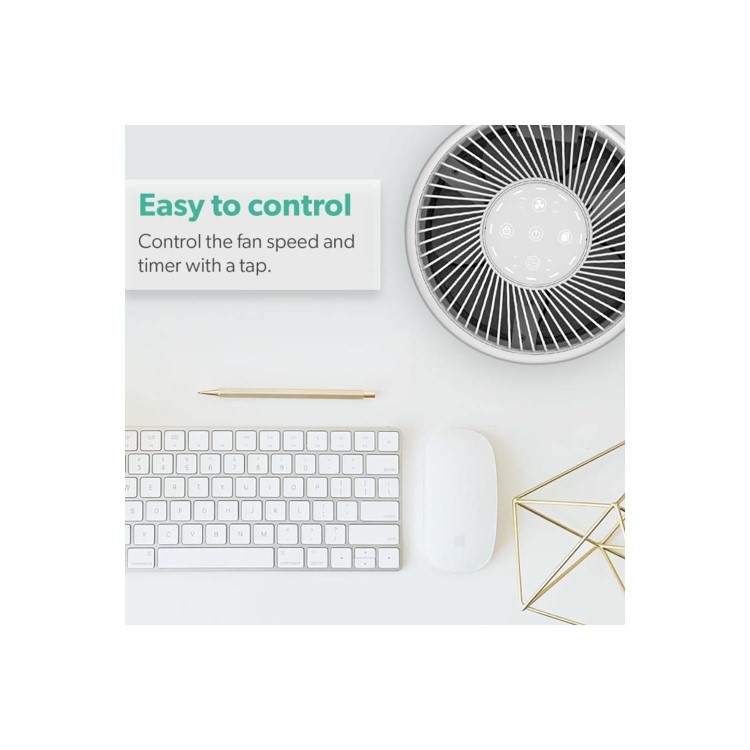 GRADE A5 - electriQ 360 Degree Air Purifier Smart WiFi Alexa with Air Quality Sensor and HEPA Carbon filters for rooms up to 40 sqm