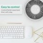 GRADE A5 - electriQ 360 Degree Air Purifier Smart WiFi Alexa with Air Quality Sensor and HEPA Carbon filters for rooms up to 40 sqm