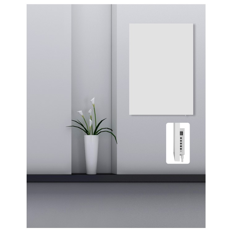 GRADE A2 - Low Energy 700w Infrared Wall Mounted Frameless Panel Heater with Smart WiFi Alexa - Ultra-slim and Ultra-light