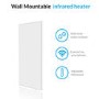 GRADE A2 - Low Energy 700w Infrared Wall Mounted Frameless Panel Heater with Smart WiFi Alexa - Ultra-slim and Ultra-light