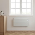 ECGH20WW electriQ 2000W Smart Curved Designer Glass Panel Heater - Wall Mountable & Bathroom Safe - White