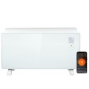 A1/ECGH20WW Refurbished electriQ 2000W Smart Curved Designer Glass Panel Heater - Wall Mountable & Bathroom Safe - White
