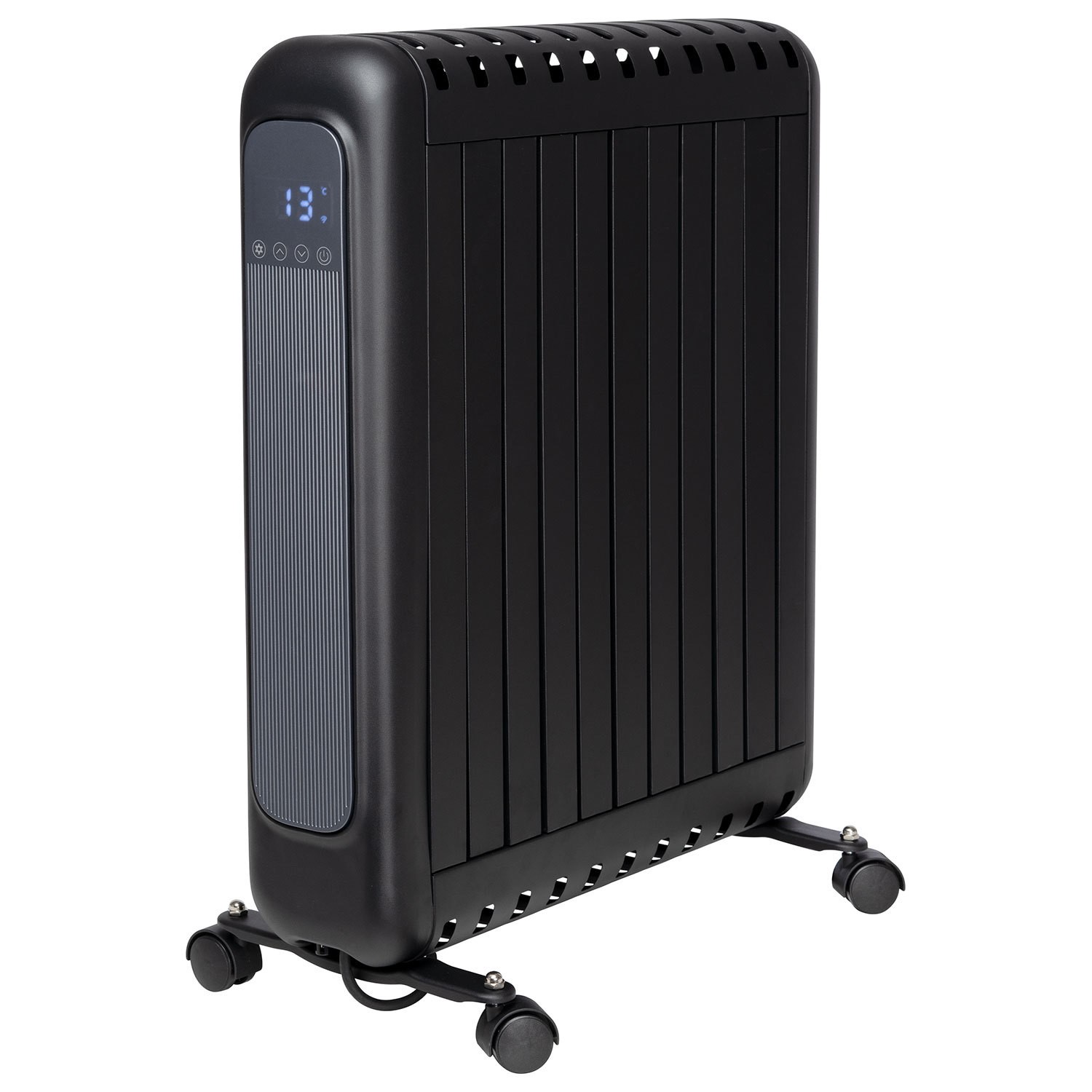 Portable Electrical Radiator Buy electriQ 2400W Smart Oil-Free Electric Portable Radiator With LED ...