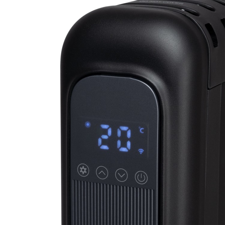 electriQ 2400W Smart WiFi Eco Oil-Free Radiator & Panel Heater with Thermostat Timer & Remote - White