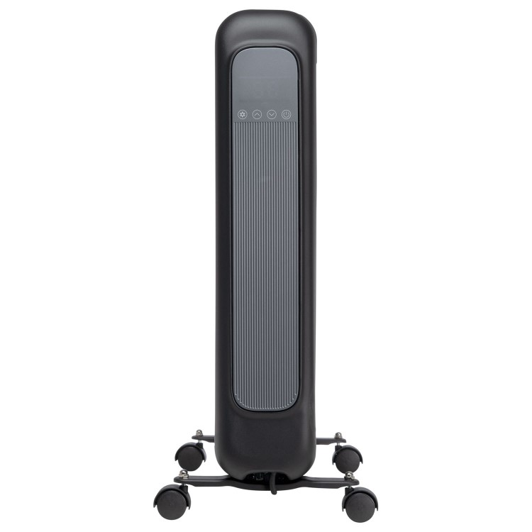 electriQ 2400W Smart WiFi Eco Oil-Free Radiator & Panel Heater with Thermostat Timer & Remote - White