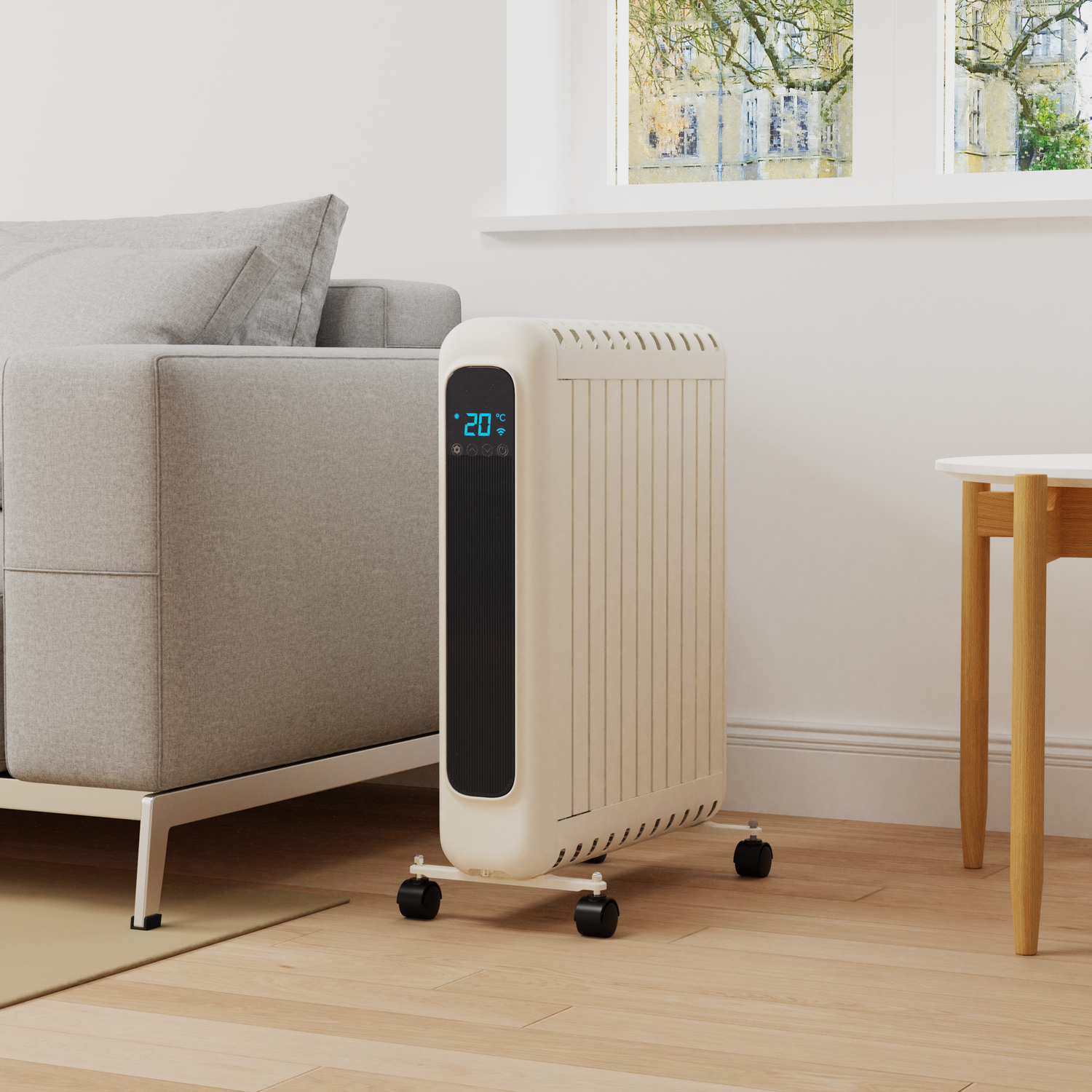 Switch Mobility Radiator Buy electriQ 2400W Smart WiFi Oil Free Portable Radiator with ...