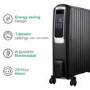 GRADE A1 - 2.5 kW Smart App Oil Filled Radiator with Alexa Google& Remote - Black