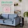 GRADE A1 - 2.5 kW Smart App Oil Filled Radiator with Alexa Google& Remote - Black