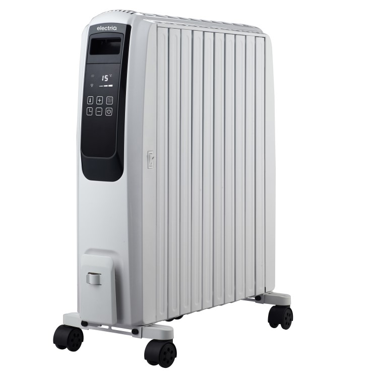 Refurbished 2.5W Smart App Oil Filled Radiator with Alexa Google& Remote - White