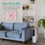 Refurbished 2.5W Smart App Oil Filled Radiator with Alexa Google& Remote - White
