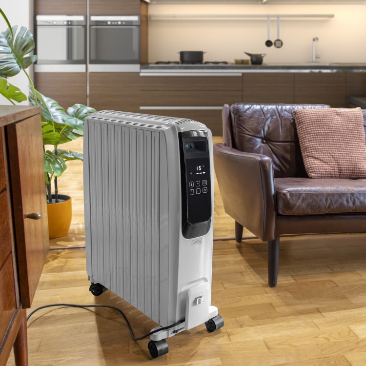 Refurbished 2.5W Smart App Oil Filled Radiator with Alexa Google& Remote - White